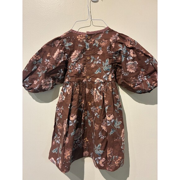 NWT Modern Moments Maroon Floral Peasant Dress - 4T - Picture 2 of 3